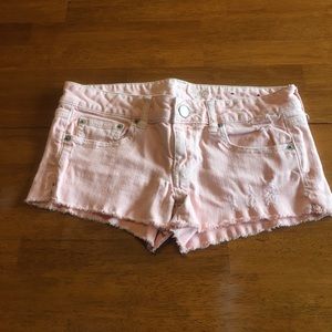 Peach / Orange Denim Shorts